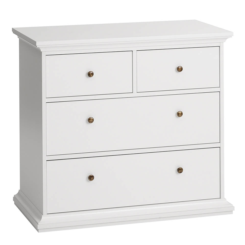 Paris Chest of 4 Drawers White